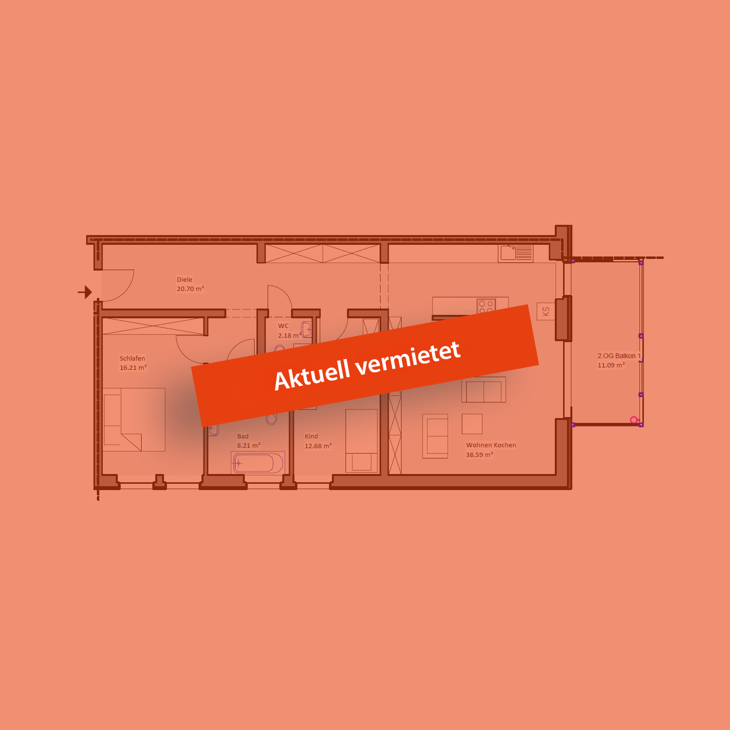 Grundriss Wohnung 13